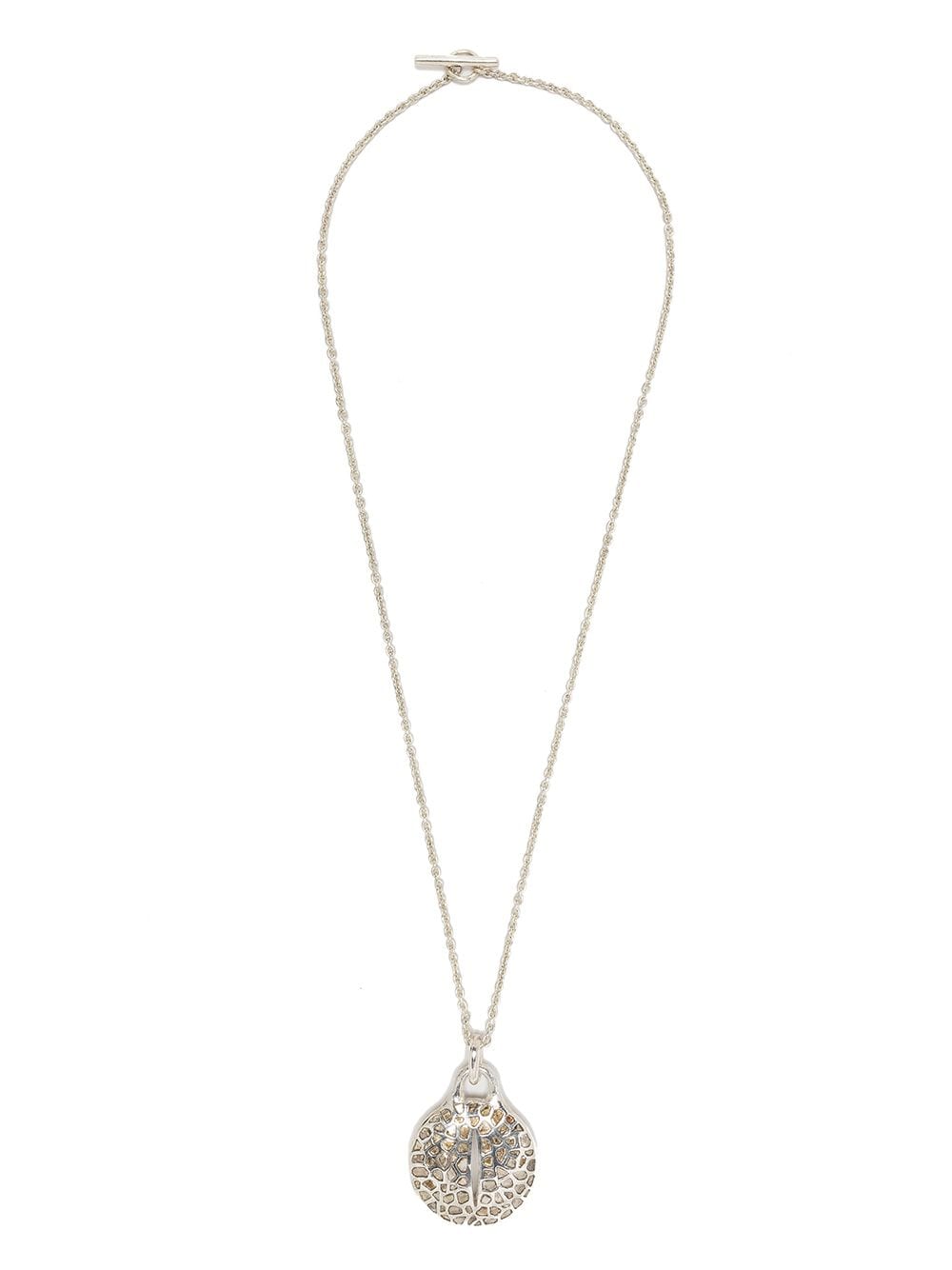 Shop Parts Of Four Disk Diamond Necklace In Silver