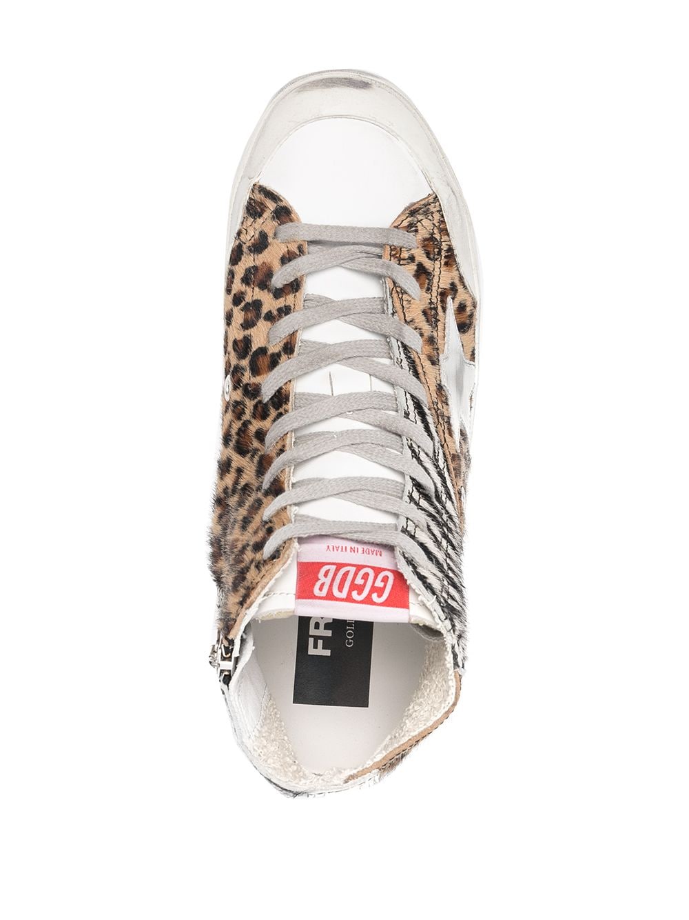 Shop Golden Goose Multi-panel Design Sneakers In Silver