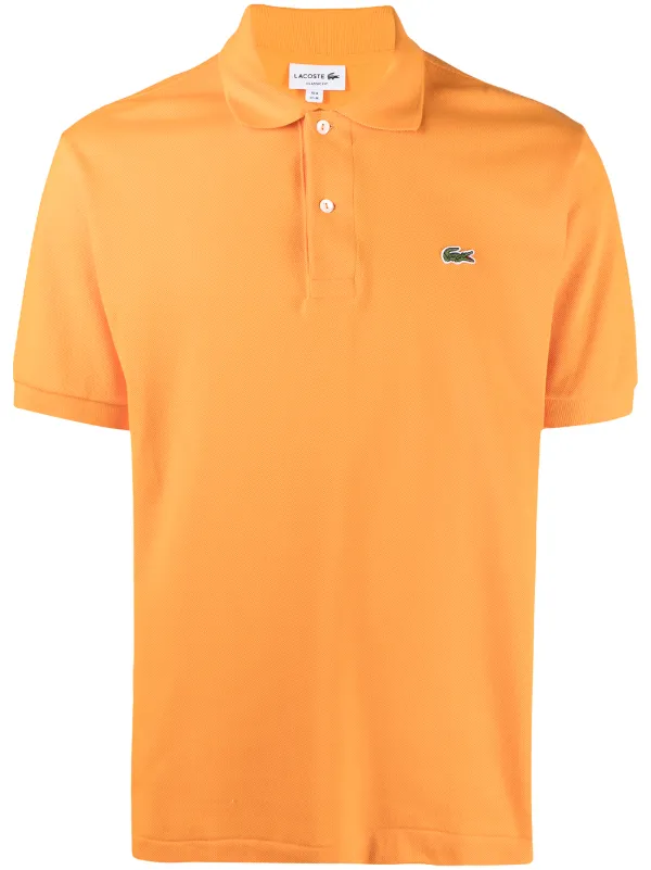 orange lacoste shirt