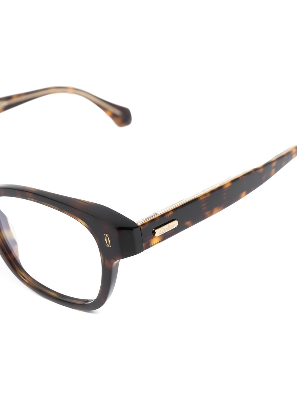фото Cartier eyewear очки в круглой оправе черепаховой расцветки