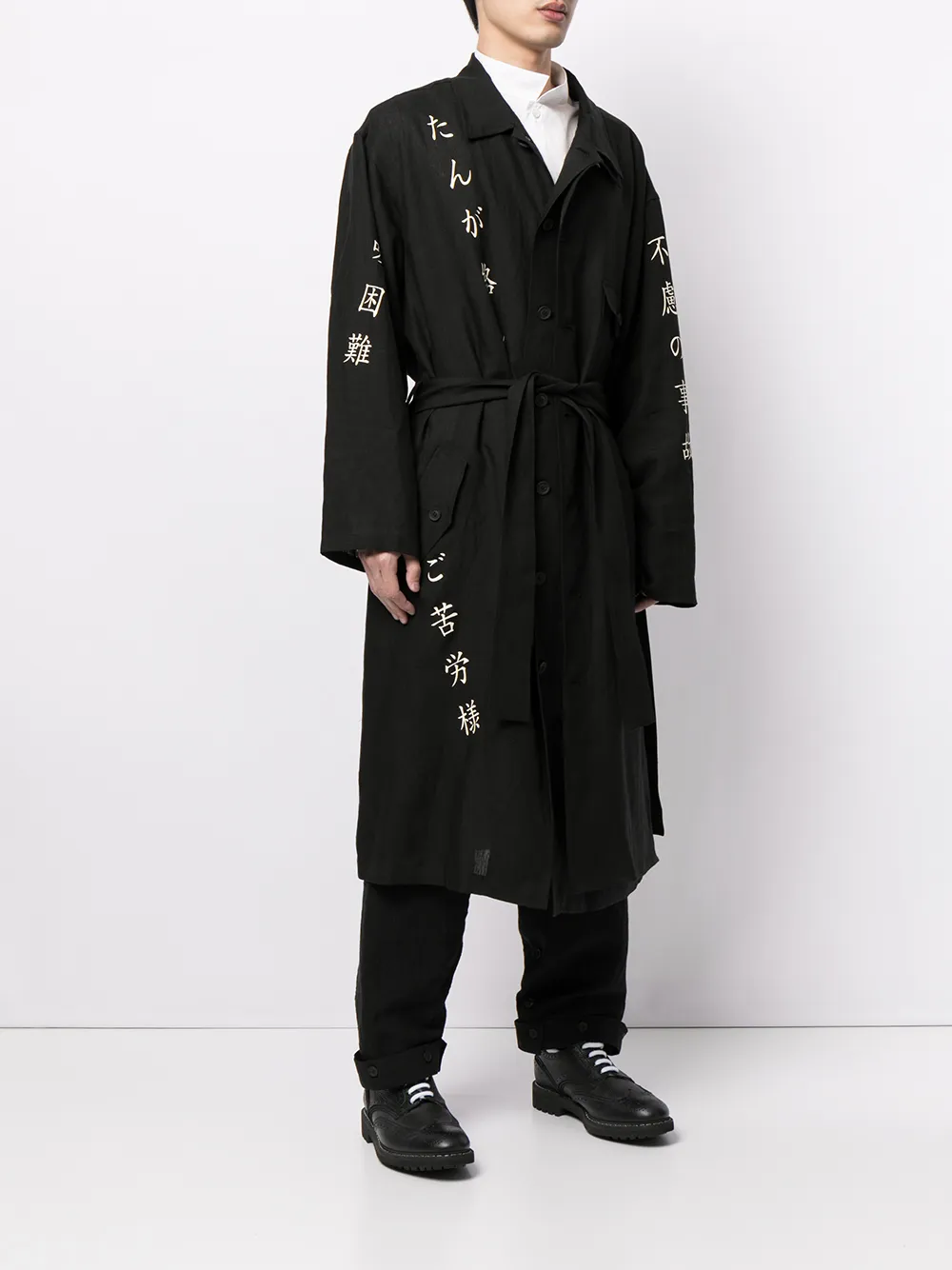 фото Yohji yamamoto рубашка с вышивкой