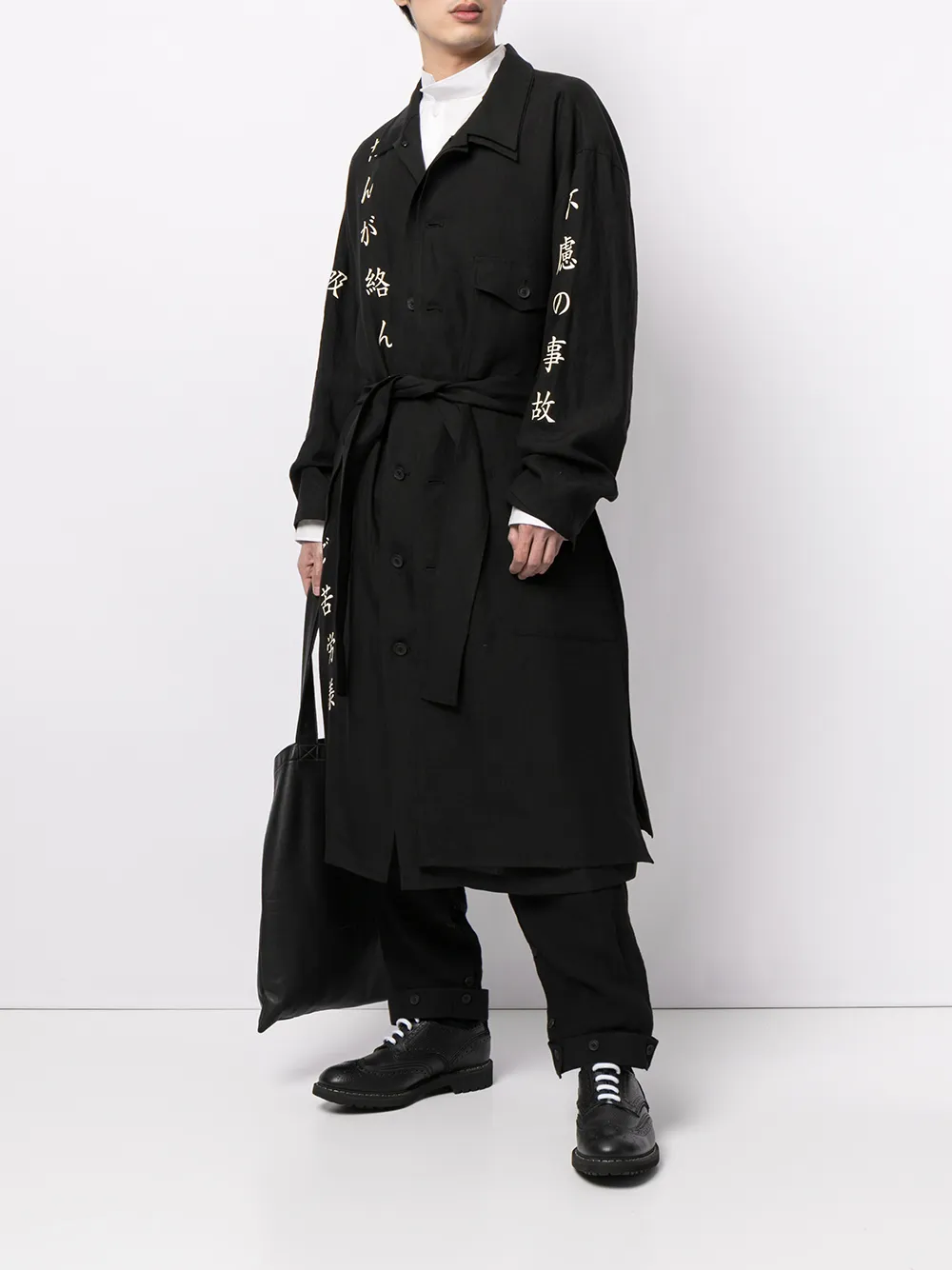 фото Yohji yamamoto рубашка с вышивкой