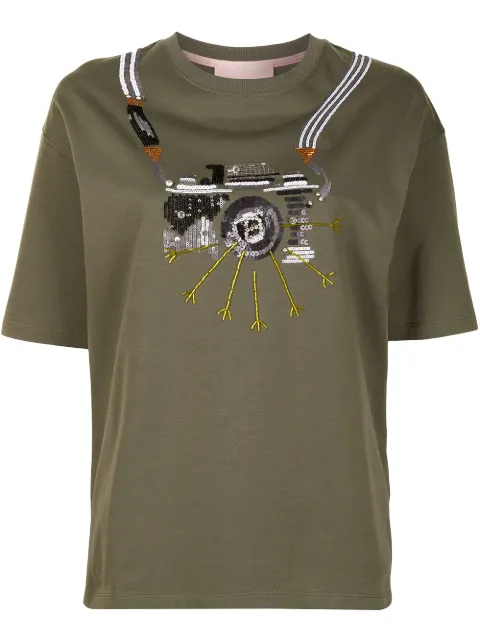 sequin-embellished T-shirt
