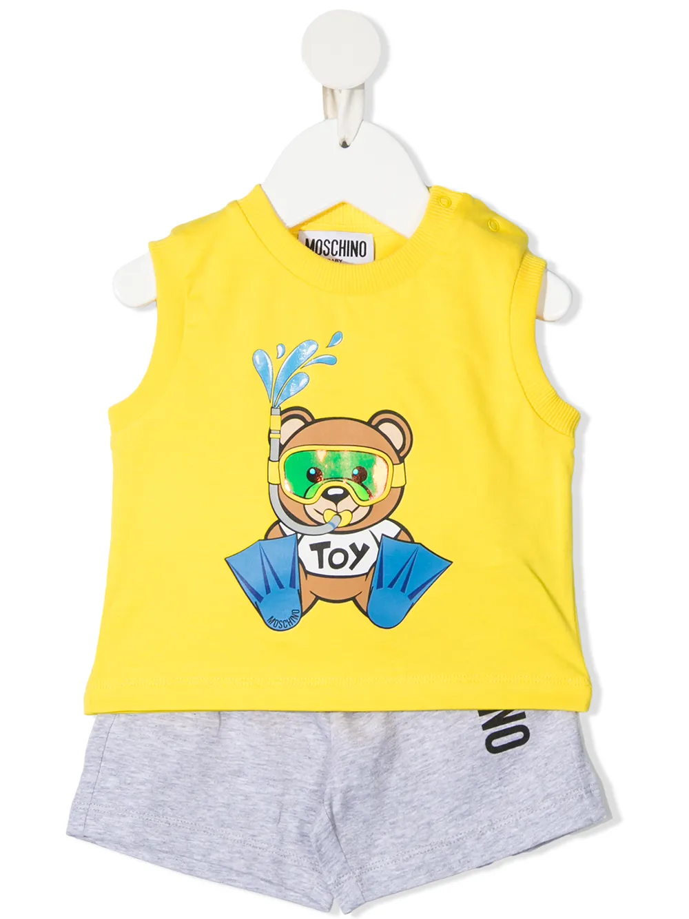 фото Moschino kids спортивный костюм с принтом teddy bear