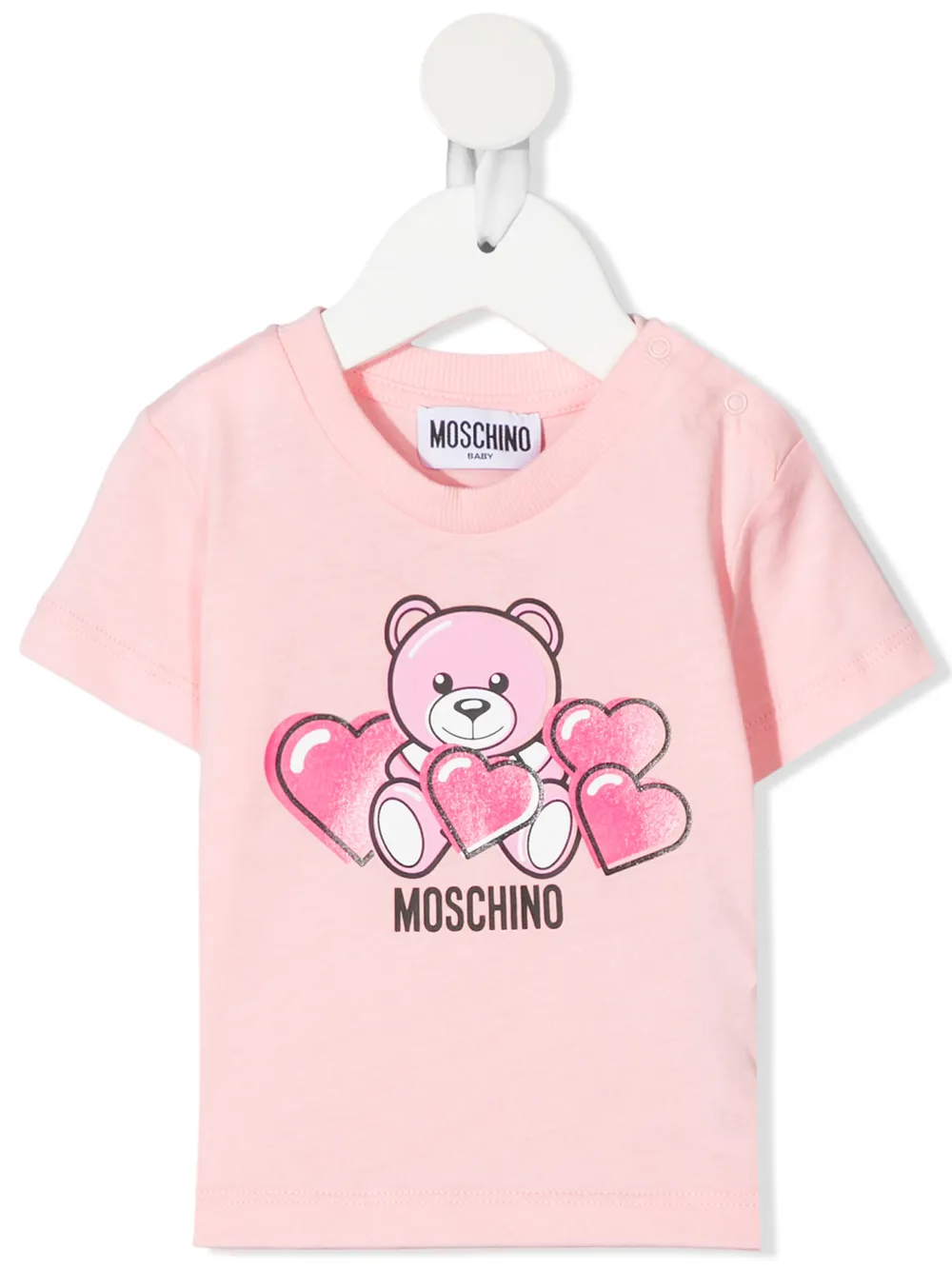 фото Moschino kids футболка с принтом teddy bear