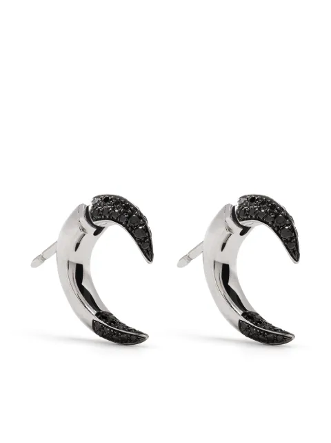 Shaun Leane 18kt white gold small Talon black diamond earrings