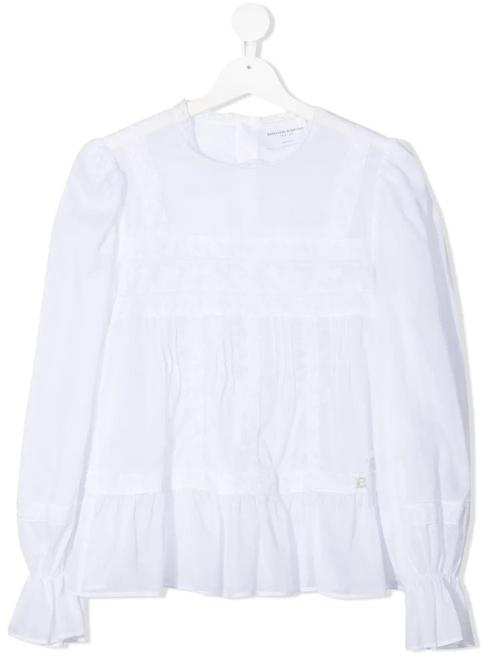 Ermanno Scervino Junior блузка с кружевом