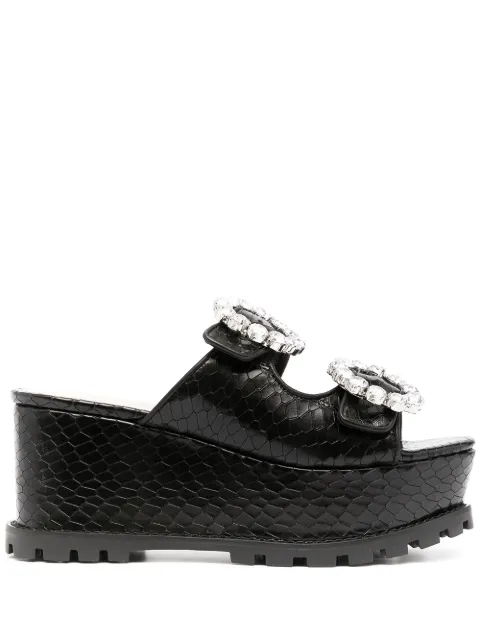 Schutz crystal-embellished sandals - FARFETCH
