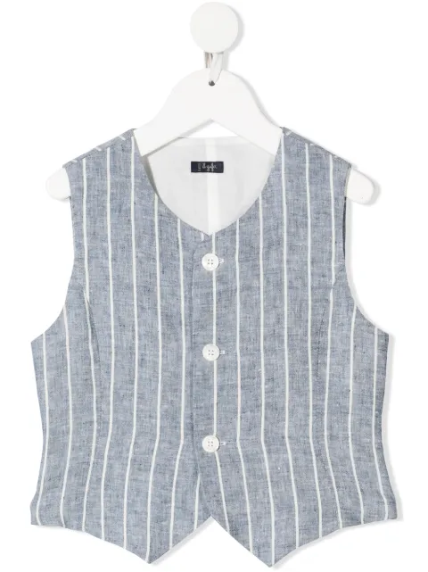 Il Gufo stripe-print cotton waistcoat 