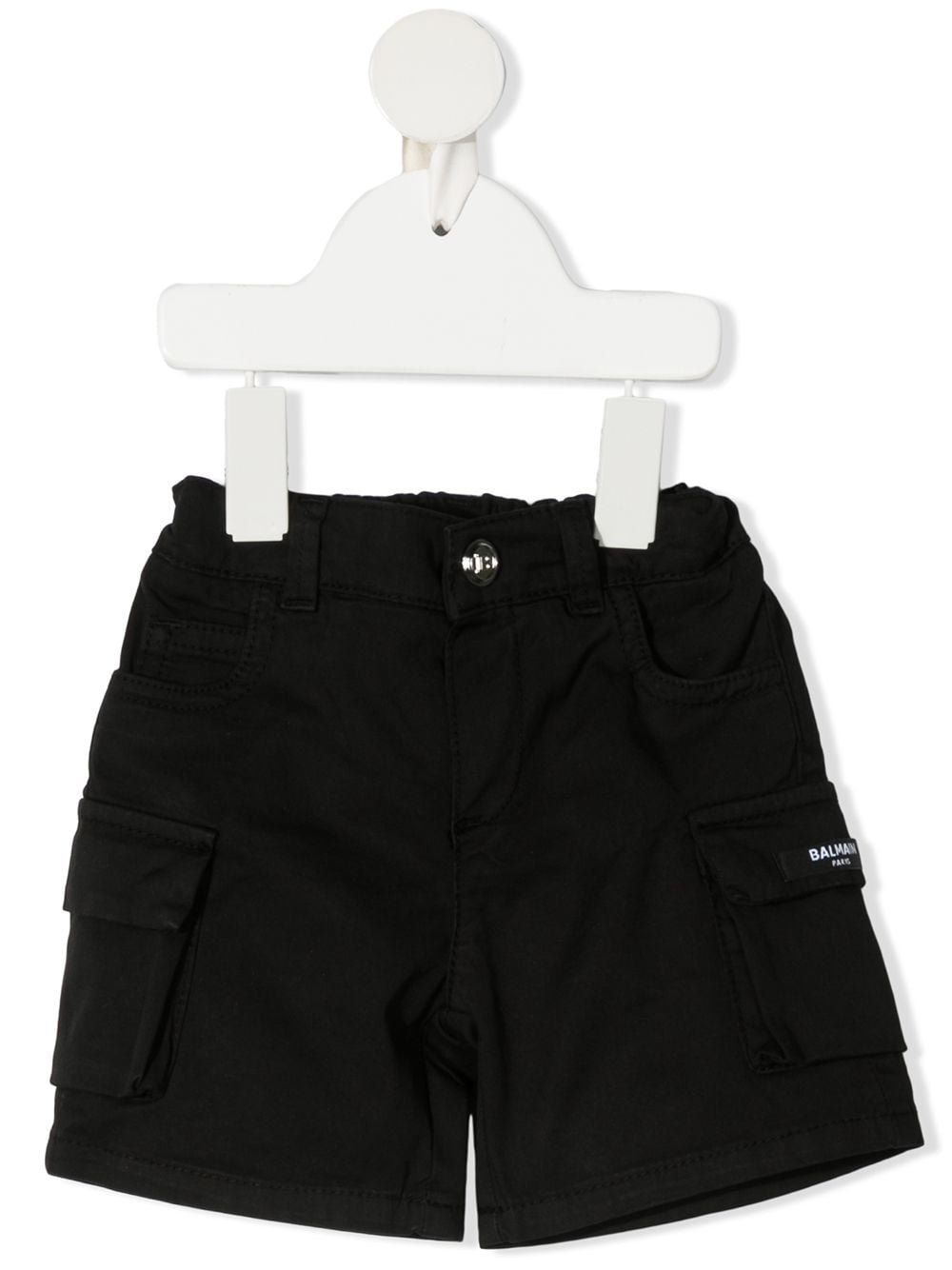 

Balmain Kids cargo pocket denim shorts - Black