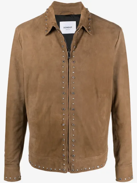 DONDUP veste de moto zippée à détails de clous