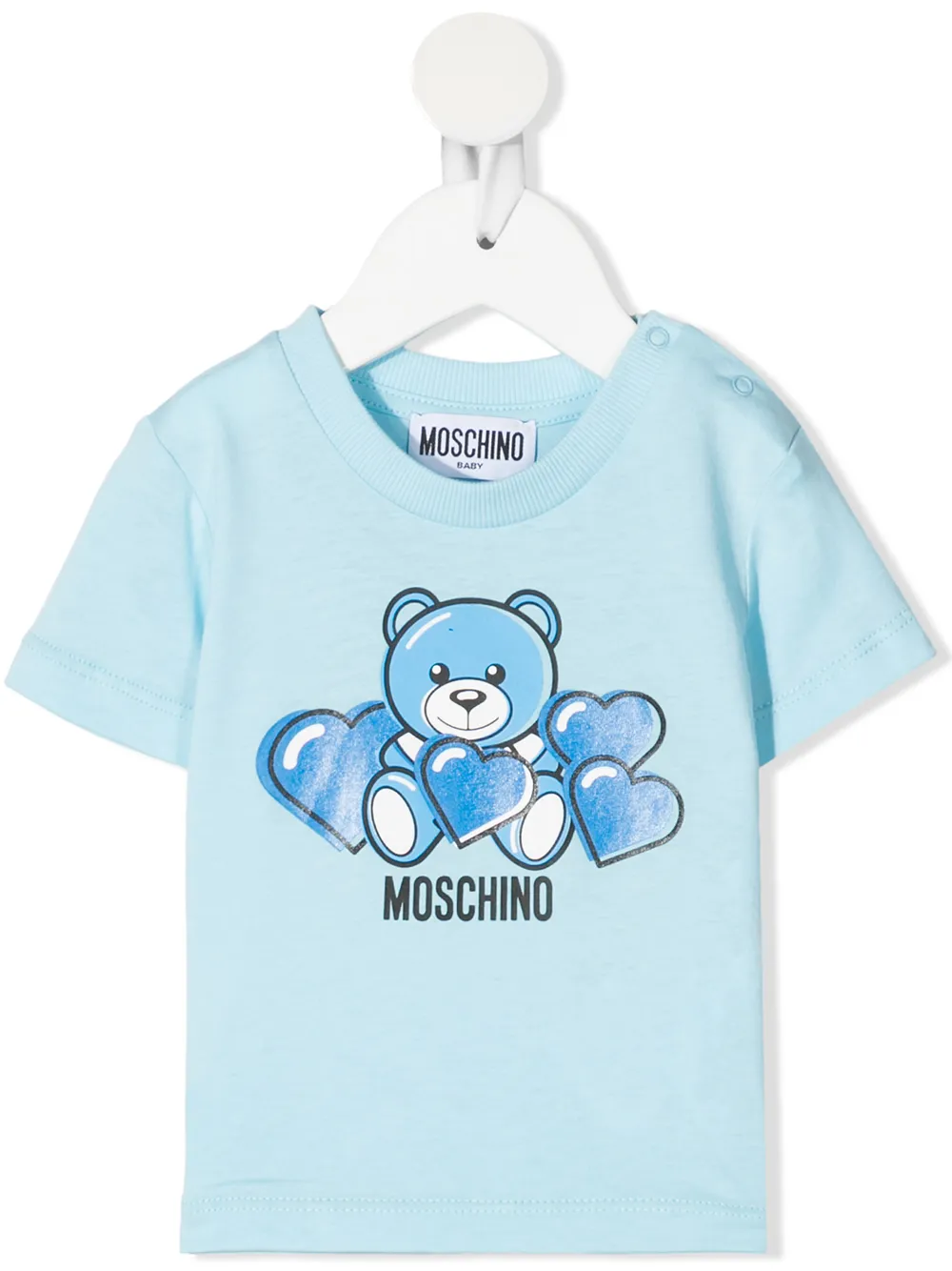 фото Moschino kids футболка с принтом teddy bear