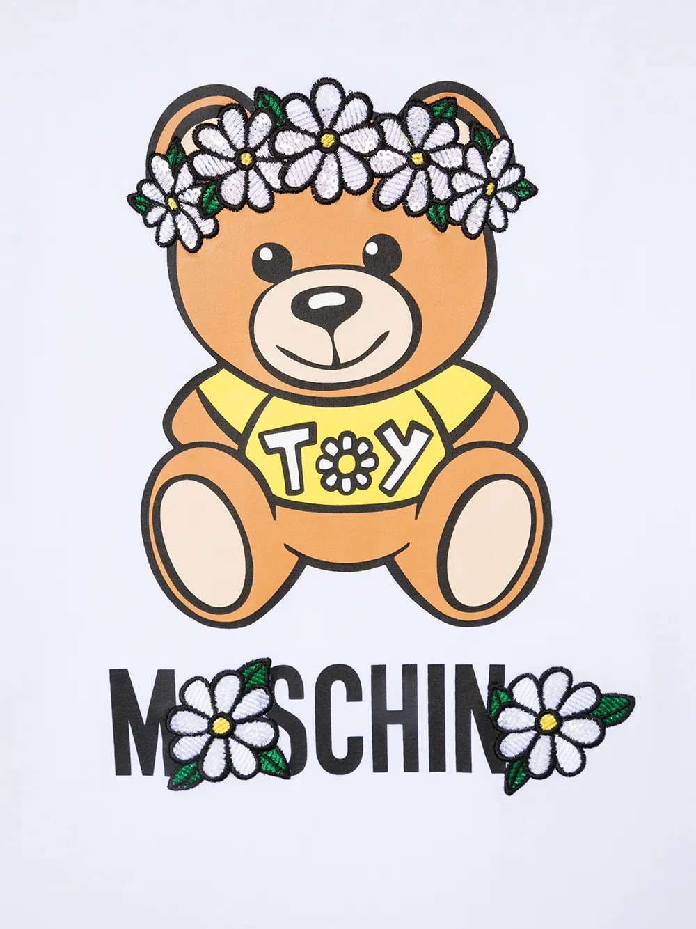 фото Moschino kids футболка с принтом teddy bear