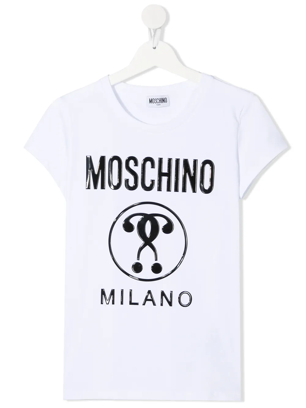 фото Moschino kids футболка с короткими рукавами и логотипом