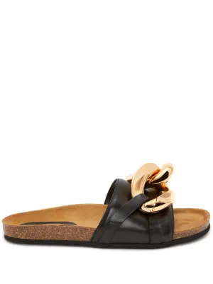 JW Anderson WOMEN'S LOGO FLAT SANDAL Braun