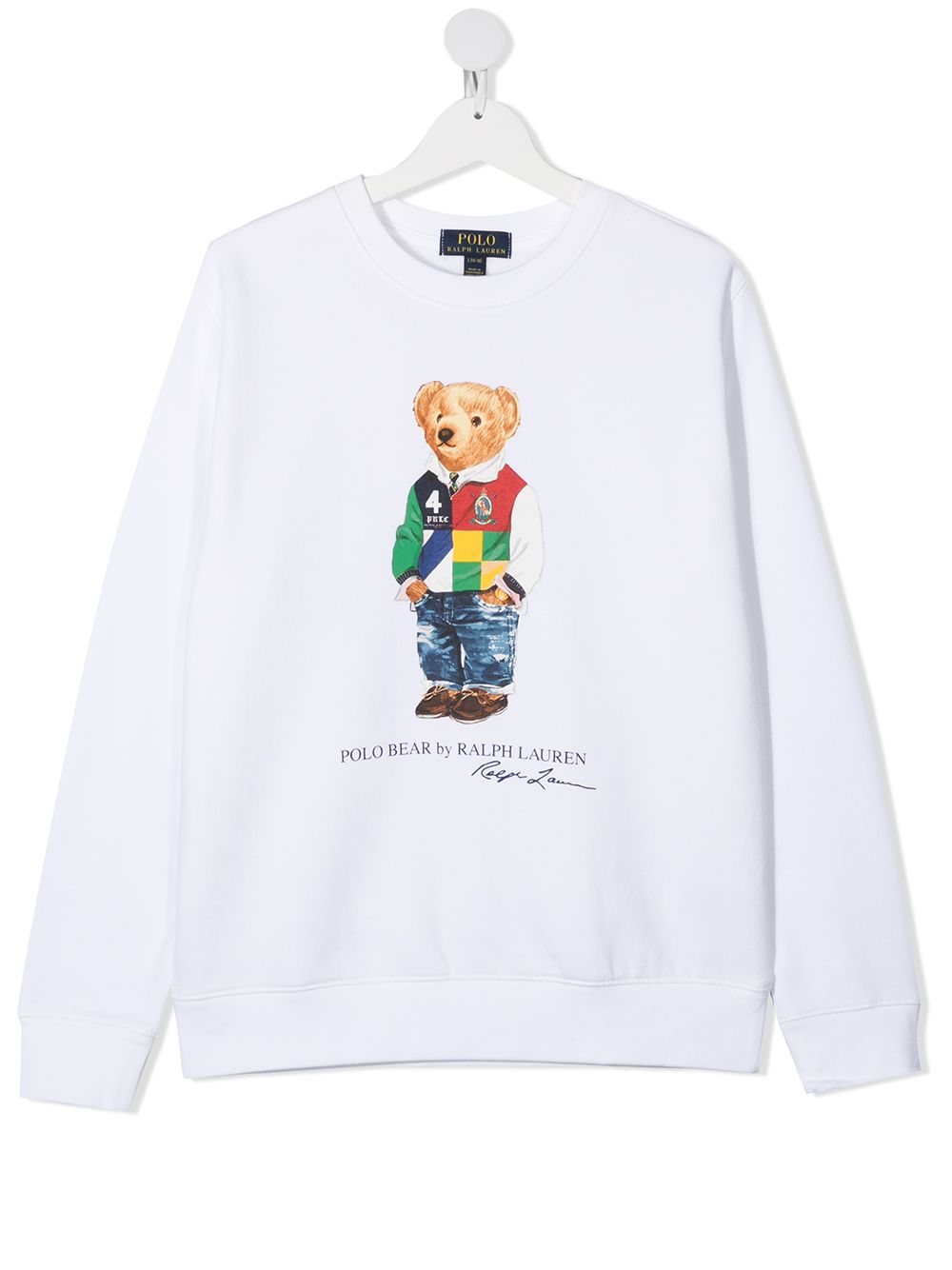 Shop Ralph Lauren Polo Bear Sweatshirt In White