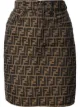 Image 1 of Fendi Pre-Owned Zucca pattern denim skirt