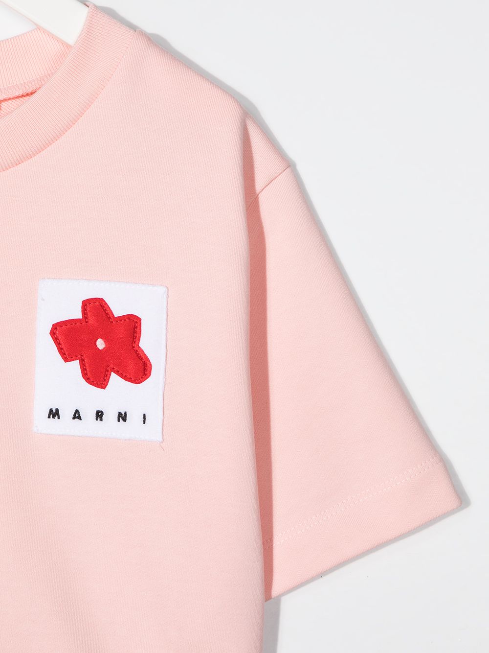 фото Marni kids футболка с нашивкой-логотипом