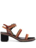 Ferragamo two-tone leather sandals - Brown