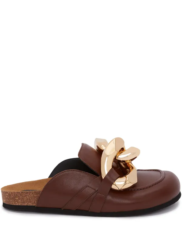 JW Anderson Chain-link Mules in Brown