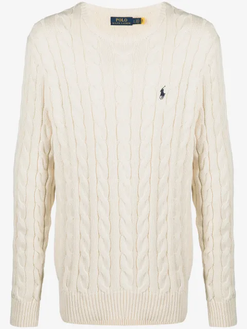 Polo Ralph Lauren cable-knit embroidered-logo sweater