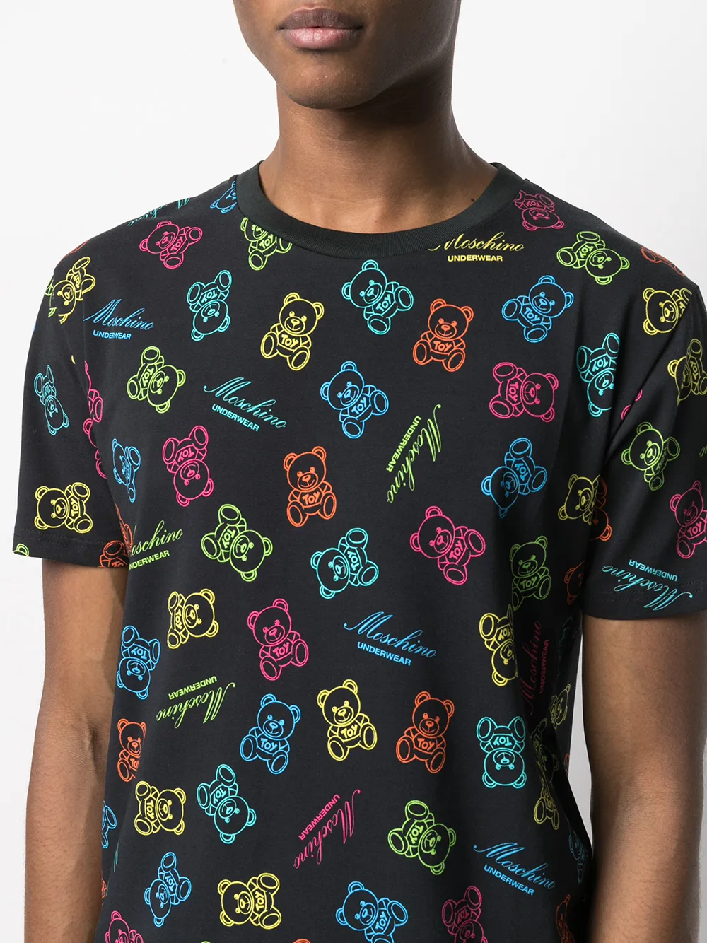 фото Moschino футболка с короткими рукавами и логотипом