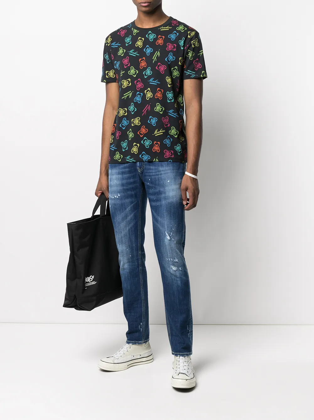 фото Moschino футболка с короткими рукавами и логотипом