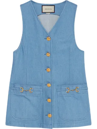 Gucci eco-washed Denim Vest - Farfetch