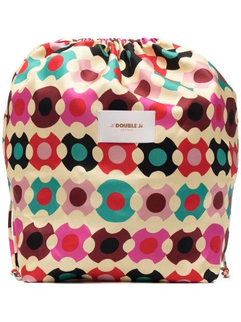 La DoubleJ bolsa bucket con motivo geométrico y logo