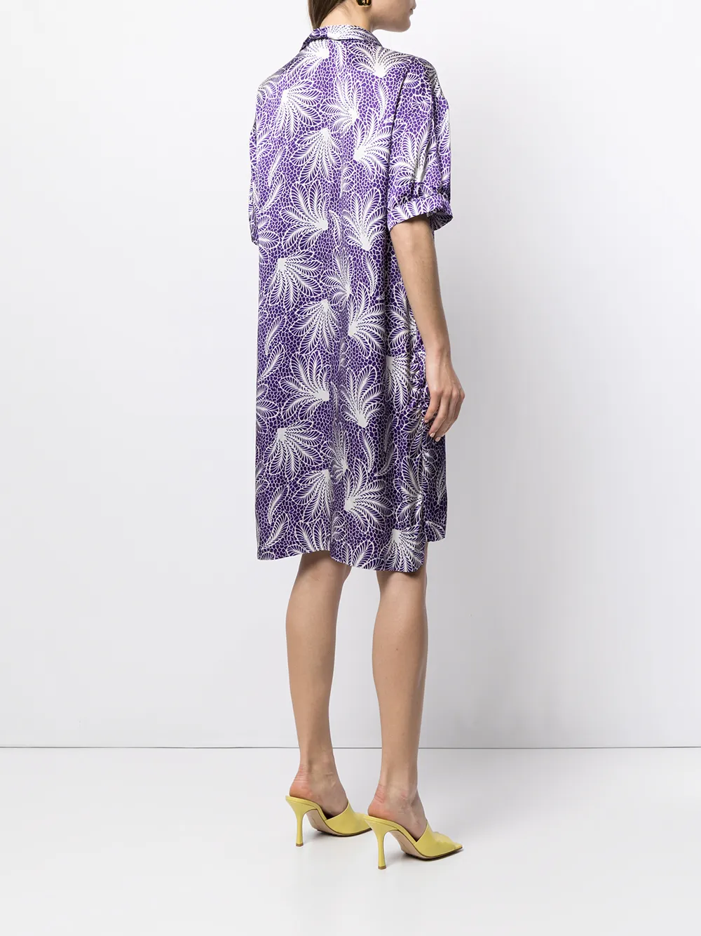 фото Dries van noten pre-owned платье-рубашка с цветочным принтом