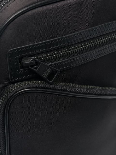 Karl Lagerfeld logo-patch zip-up Messenger Bag - Farfetch