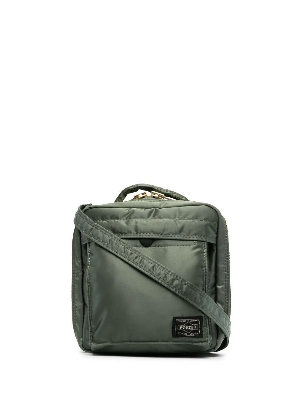 Porter-yoshida & Co Logo Patch Crossbody Bag In Green