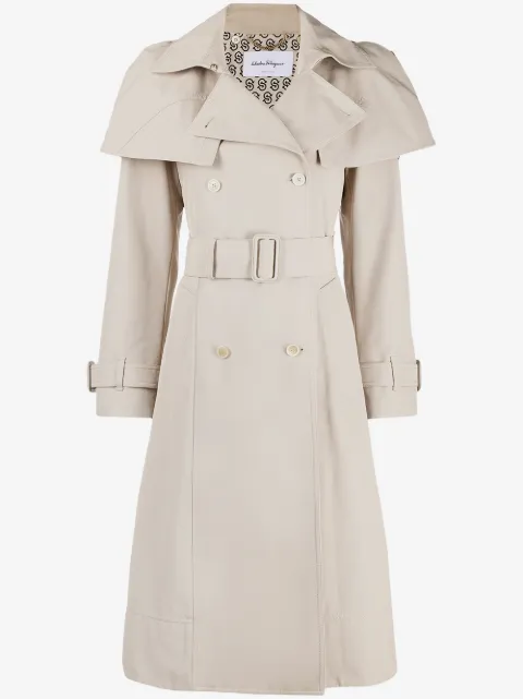 Ferragamo gabardina con cinturón