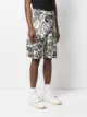 Marni slogan print knee-length shorts