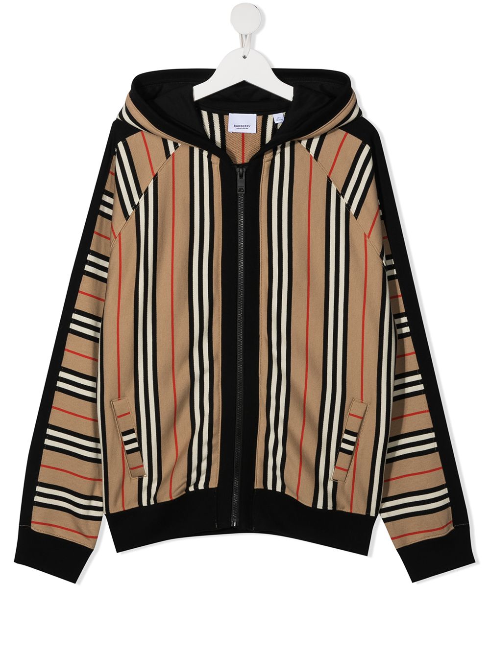 фото Burberry kids худи на молнии в полоску icon stripe