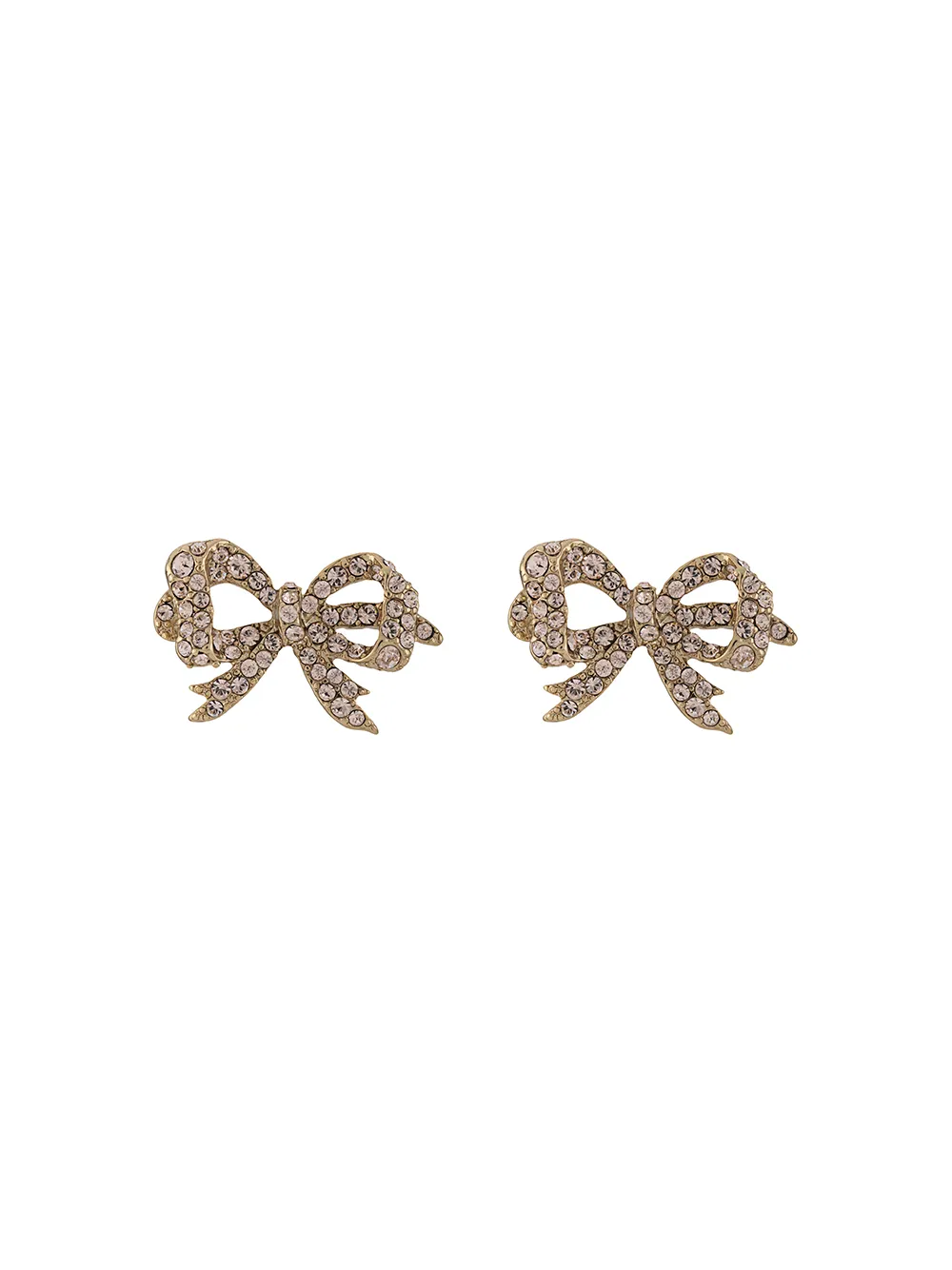 

Marchesa Notte aretes con diseño de moño y cristales - Dorado