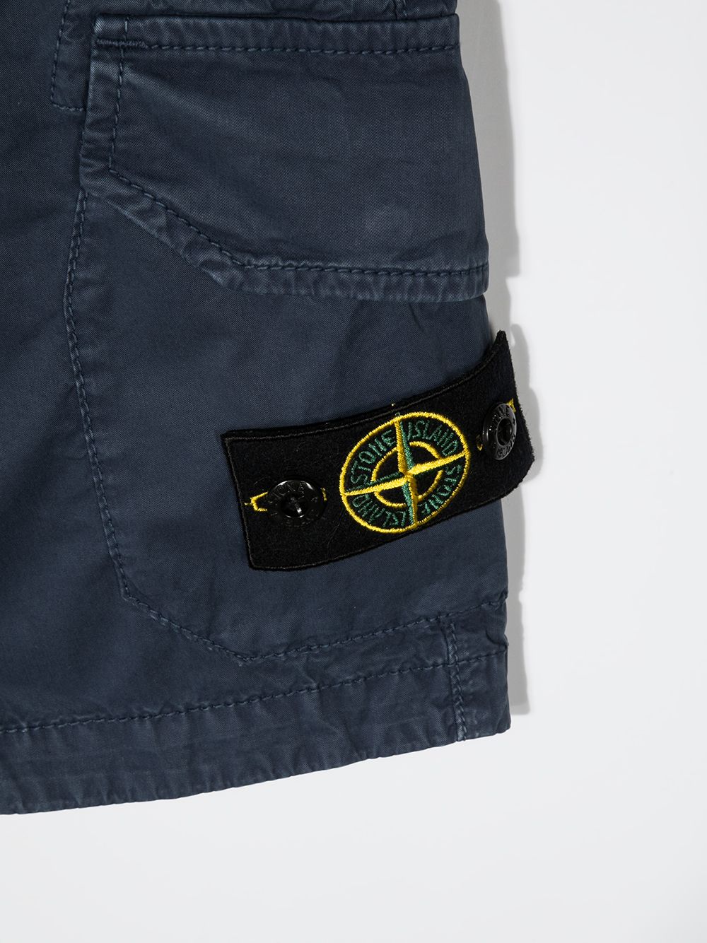 фото Stone island junior шорты карго с нашивкой-логотипом