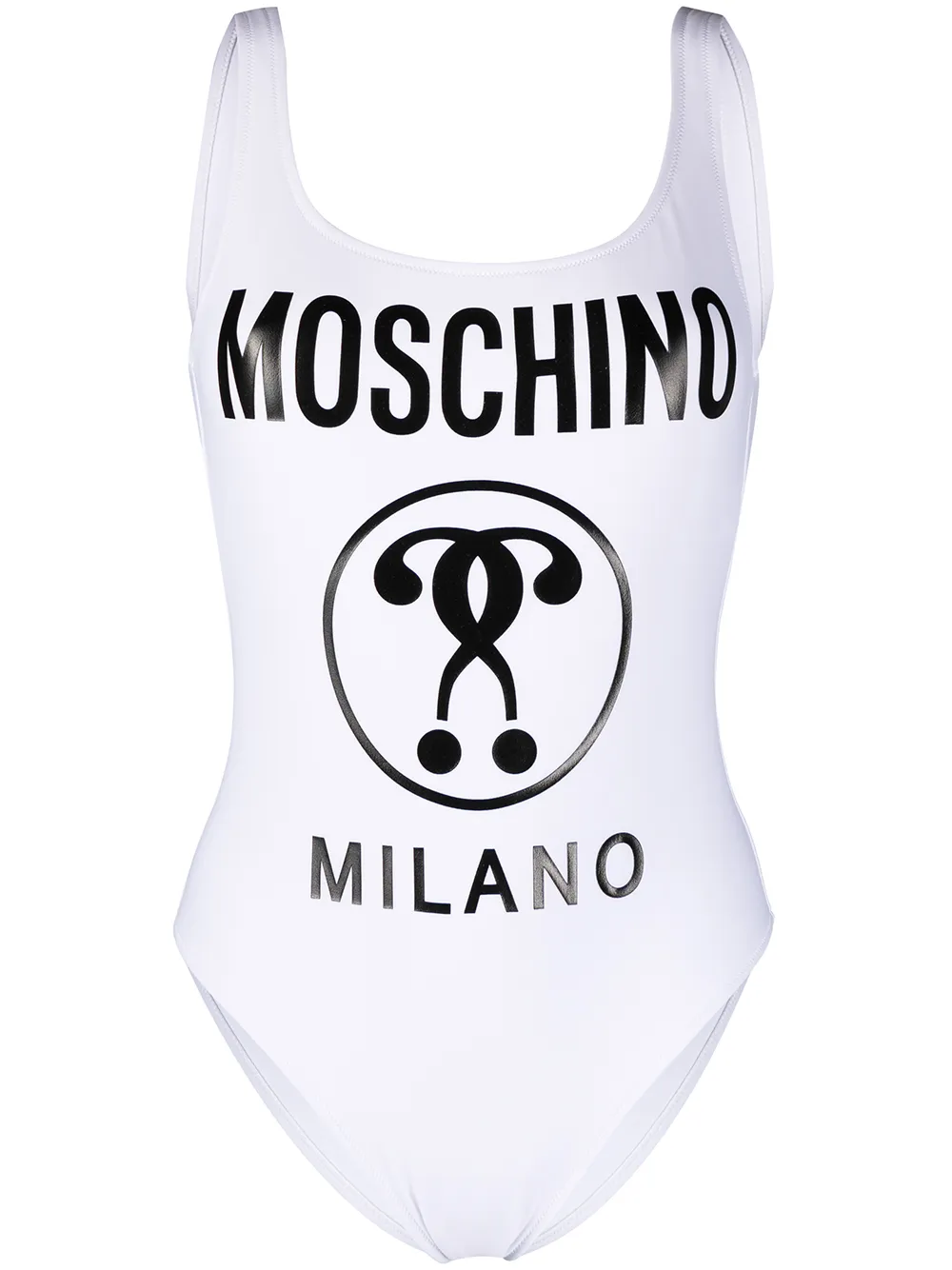 фото Moschino купальник с логотипом и u-образным вырезом