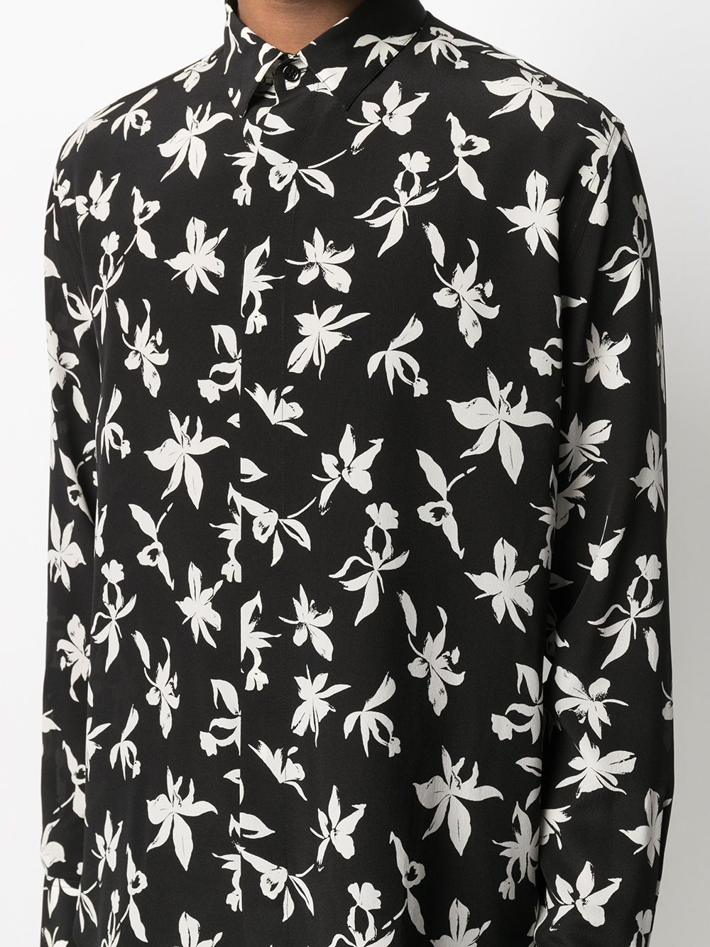 Saint Laurent floral-print Silk Shirt - Farfetch