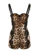Dolce & Gabbana lace-embellished leopard bodysuit
