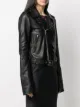 Rick Owens asymmetric leather jacket