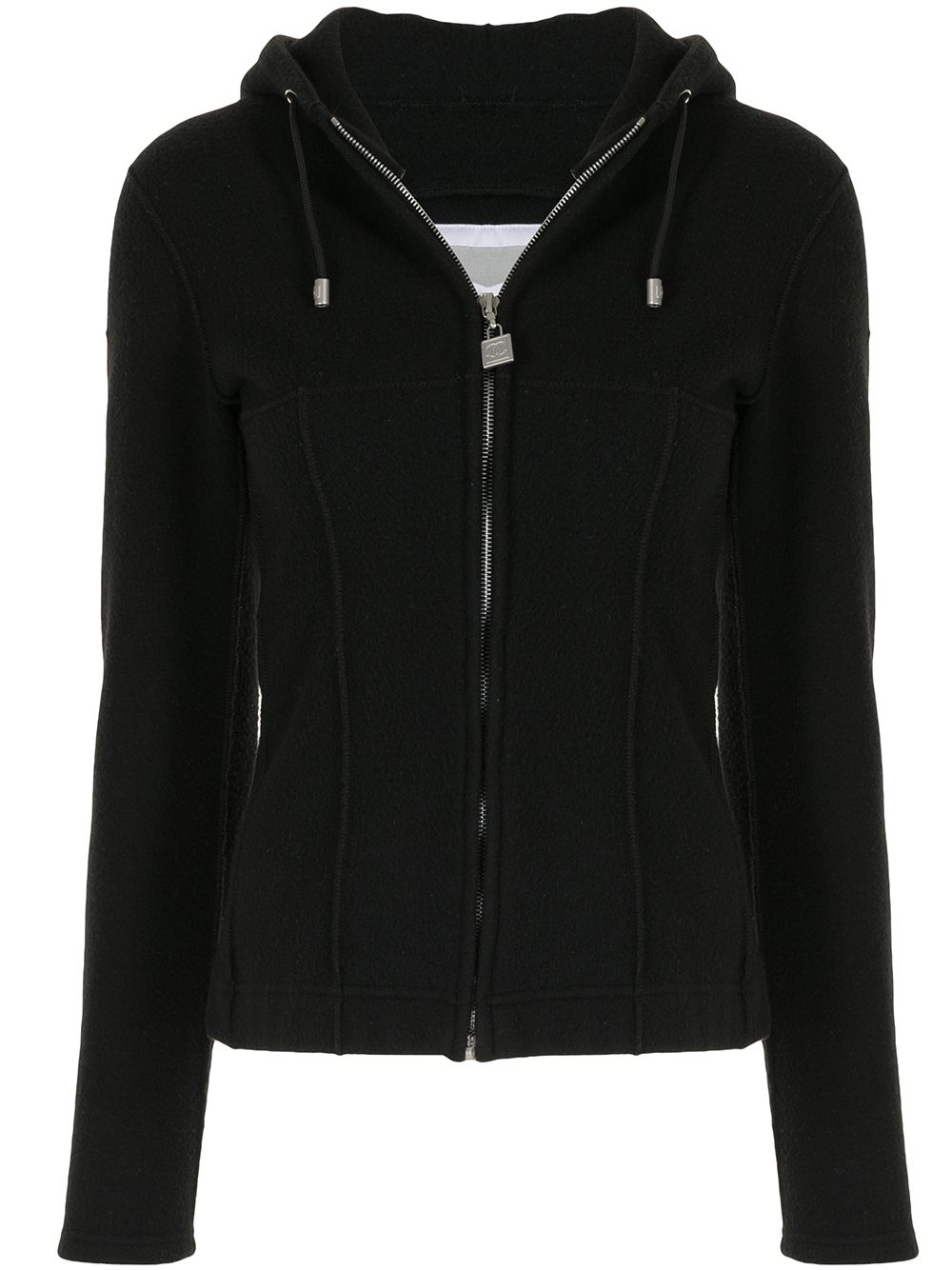 Pre-owned Chanel 2003 Sports Line Hooded Jacket In Black