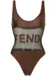 Image 1 of Fendi Pre-Owned embroidered logo swimsuit