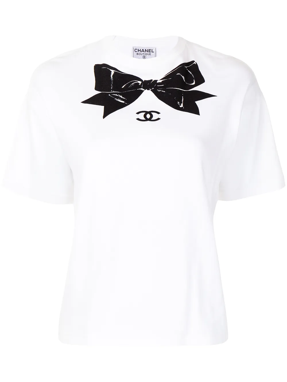 CHANEL Pre-Owned 1990s CC Bow Print T-shirt - Farfetch