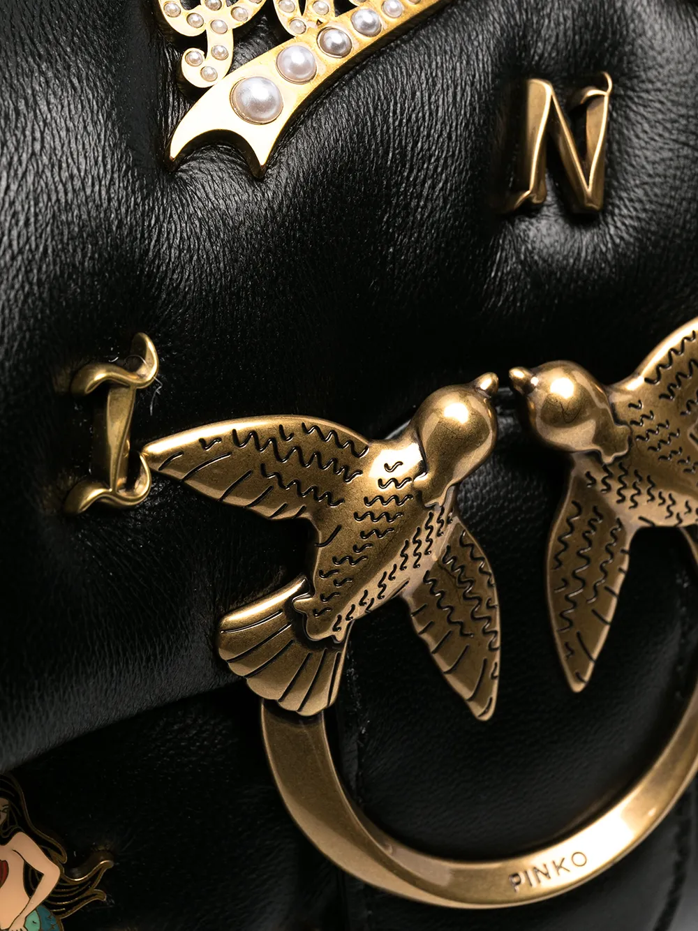 фото Pinko сумка на плечо love с заклепками