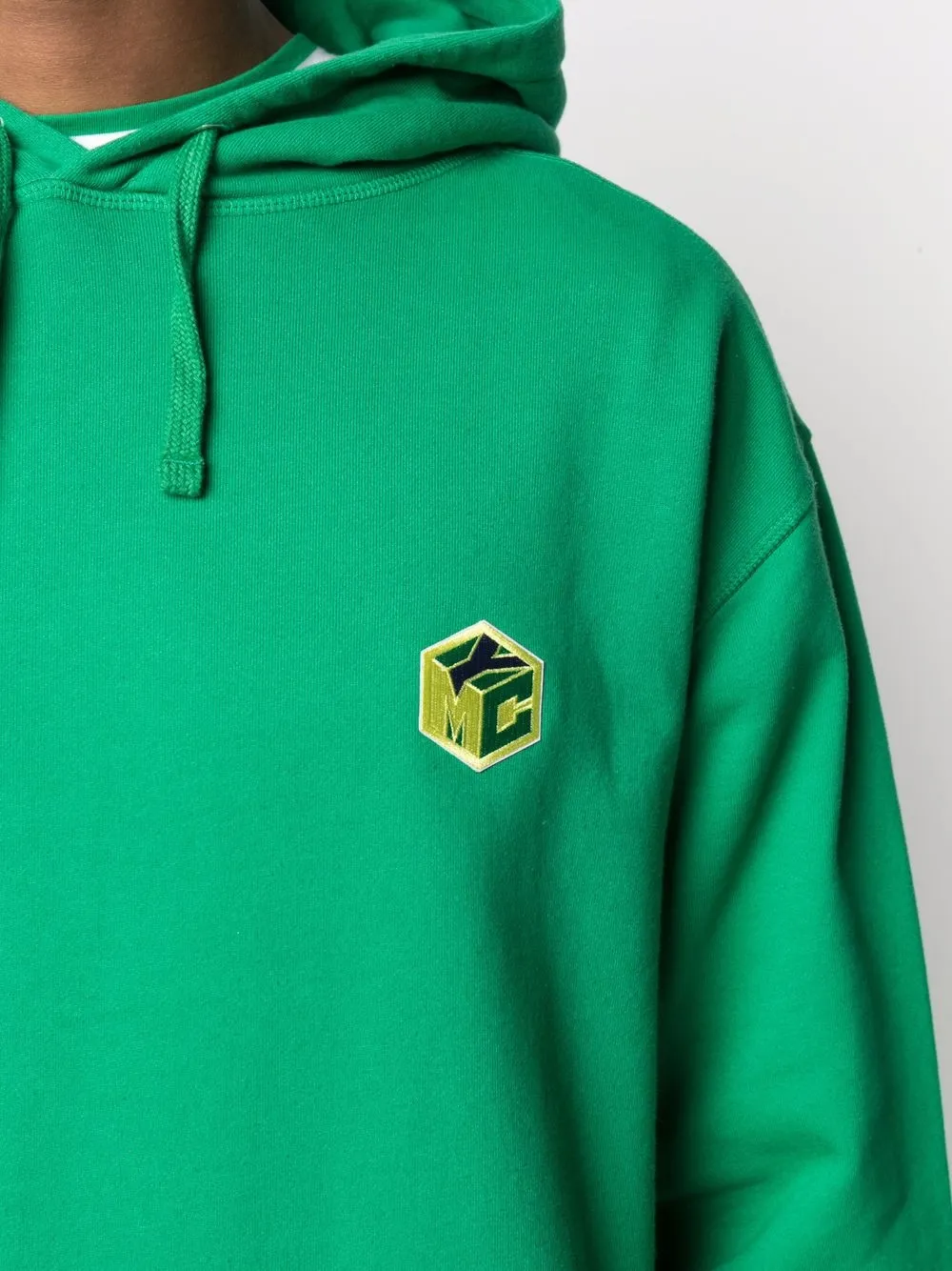 YMC Hoodie met logoprint Groen