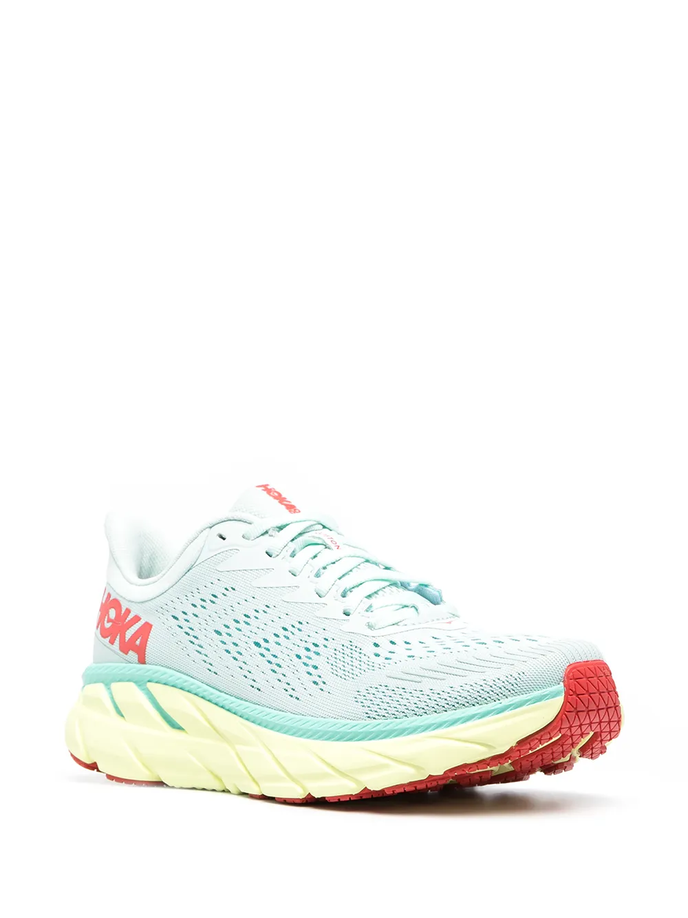 фото Hoka one one кроссовки clifton 7 в стиле колор-блок