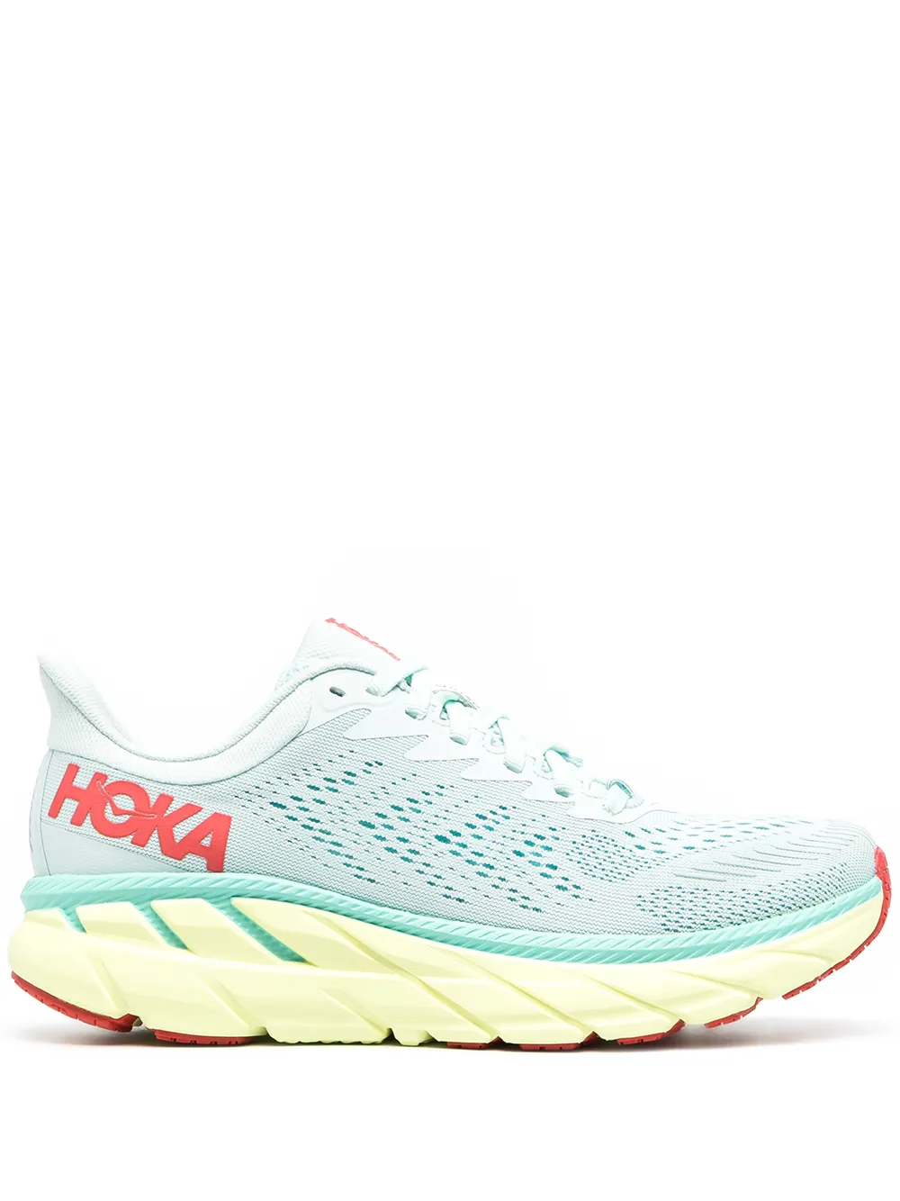 фото Hoka one one кроссовки clifton 7 в стиле колор-блок