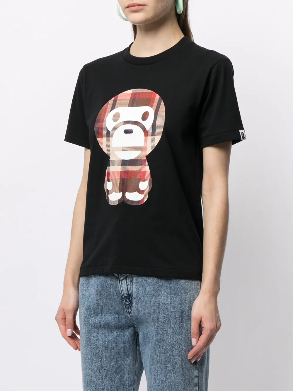 фото A bathing ape® футболка baby milo с принтом в клетку