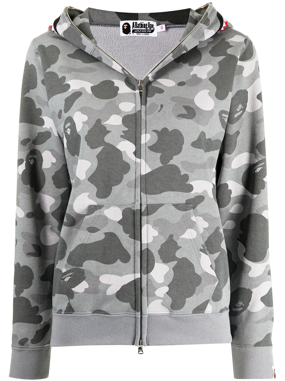 фото A bathing ape® худи camo shark на молнии